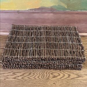 Faux wooden place mats (9)